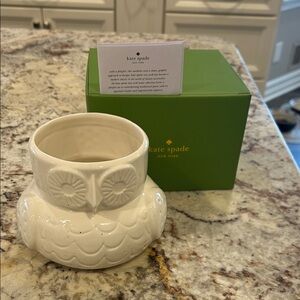 NEW in BOX Kate Spade By Lenox Cream Owl Multi Use Pot